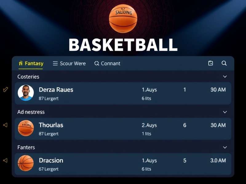 Basketball Fantasy Home Screen